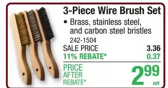 Menards 3-Piece Wire Brush Set offer