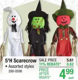 Menards 5'H Scarecrow offer