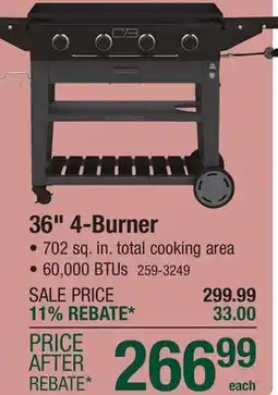 Menards 36 4-Burner Gas Griddles offer