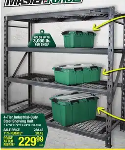 Menards 4-Tier Industrial-Duty Steel Shelving Unit offer