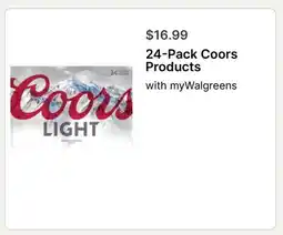 Walgreens 24-Pack Coors Products offer