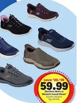Meijer Skechers Men's or Women's Casual Shoes offer
