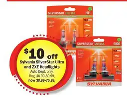 Meijer Sylvania SilverStar Ultra and ZXE Headlights offer