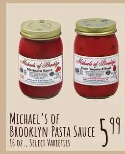 Jewel-Osco Michael's of Brooklyn Pasta Sauce offer