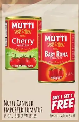 Jewel-Osco Mutti Canned Imported Tomatos offer