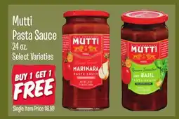 Jewel-Osco Mutti Pasta Sauce offer