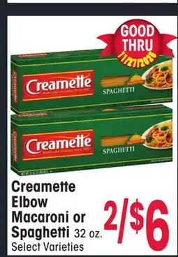 Jewel-Osco Creamette Elbow Macaroni or Spaghetti offer