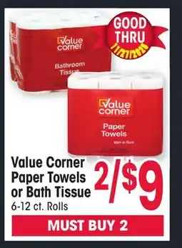 Jewel-Osco Value Corner Paper Towels or Bath Tissue offer