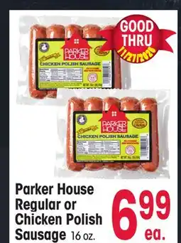 Jewel-Osco Parker House Regular or Regular or Chicken Polish Chicken Polish Sausage offer