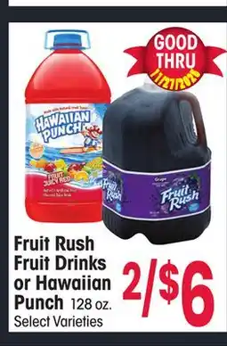 Jewel-Osco Fruit Rush Fruit Drinks or Hawaiian Punch offer