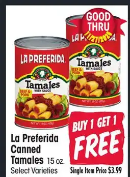 Jewel-Osco La Preferida Canned Canned Tamales offer