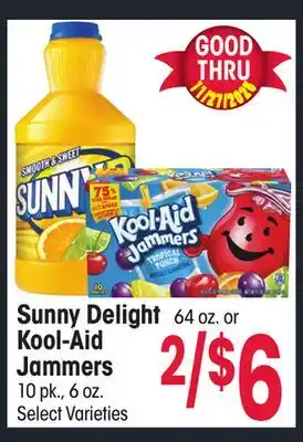 Jewel-Osco Sunny Delight 64 oz. or Kool-Aid Jammers 10 pk., 6 oz offer