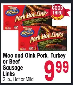 Jewel-Osco Moo and Oink Pork, Turkey or Beef Sausage Links offer