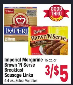 Jewel-Osco Imperial Margarine 16 oz. or Brown 'N Serve Breakfast Sausage Links 6.4 oz offer