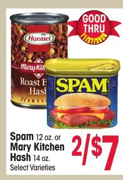 Jewel-Osco Spam 12 oz. or Mary Kitchen Hash 14 oz offer