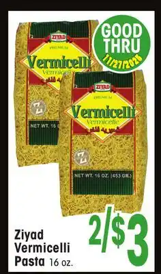 Jewel-Osco Ziyad Vermicelli Pasta offer
