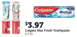 Fareway Colgate Max Fresh Toothpaste offer