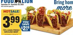 Food Lion 73% Lean Fresh Ground Beef offer