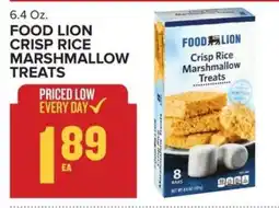 Food Lion FOOD LION CRISP RICE MARSHMALLOW TREATS offer