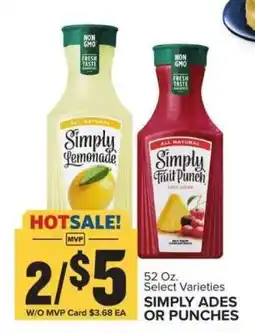Food Lion Simply Ades or Punches offer