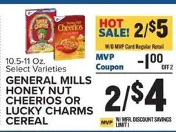 Food Lion General Mills Honey Nut Cheerios or Lucky Charms Cereal offer