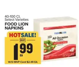 Food Lion FOOD LION NAPKINS offer