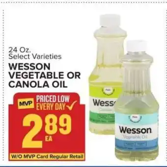 Food Lion Wesson Vegetable or Canola Oil offer