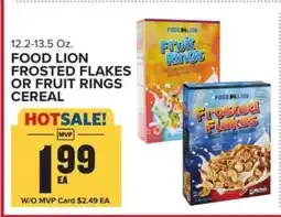 Food Lion FOOD LION FROSTED FLAKES OR FRUIT RINGS CEREAL offer