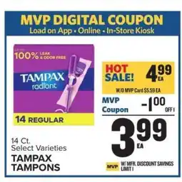 Food Lion Tampax Tampons offer