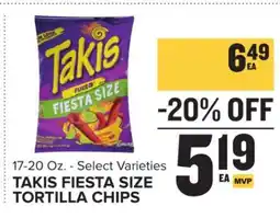 Food Lion Takis Fiesta Size Tortilla Chips offer