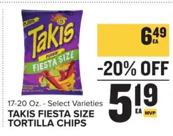 Food Lion Takis Fiesta Size Tortilla Chips offer