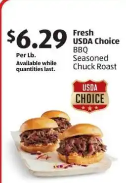 Aldi Fresh USDA Choice BBQ Seasoned Chuck Roast offer
