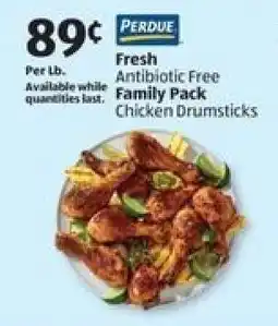 Aldi Perdue Fresh Antibiotic Free Family Pack Chicken Drumsticks offer
