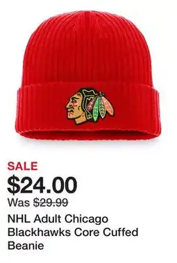 Dick's Sporting Goods NHL Adult Chicago Blackhawks Core Cuffed Beanie offer