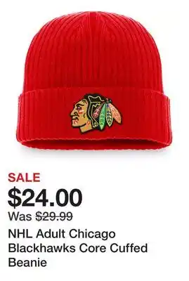 Dick's Sporting Goods NHL Adult Chicago Blackhawks Core Cuffed Beanie offer