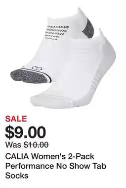 Dick's Sporting Goods CALIA Women's 2-Pack Performance No Show Tab Socks offer