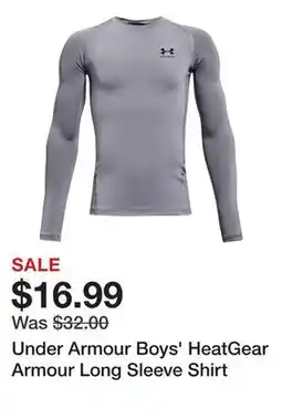 Dick's Sporting Goods Under Armour Boys' HeatGear Armour Long Sleeve Shirt offer