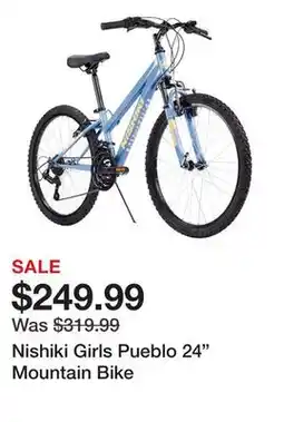 Dick's Sporting Goods Nishiki Girls Pueblo 24 Mountain Bike offer