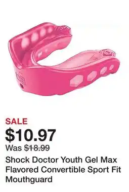 Dick's Sporting Goods Shock Doctor Youth Gel Max Flavored Convertible Sport Fit Mouthguard offer