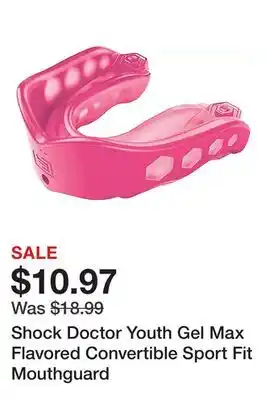 Dick's Sporting Goods Shock Doctor Youth Gel Max Flavored Convertible Sport Fit Mouthguard offer