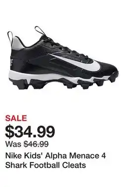 Dick's Sporting Goods Nike Kids' Alpha Menace 4 Shark Football Cleats offer