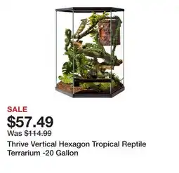 Petsmart Thrive Vertical Hexagon Tropical Reptile Terrarium -20 Gallon offer