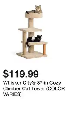 Petsmart Whisker City 37-in Cozy Climber Cat Tower (COLOR VARIES) offer