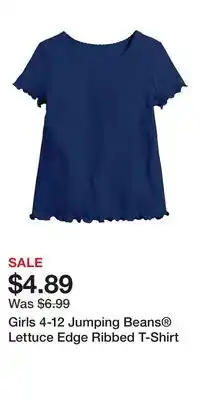 Kohl's Girls 4-12 Jumping Beans Lettuce Edge Ribbed T-Shirt offer