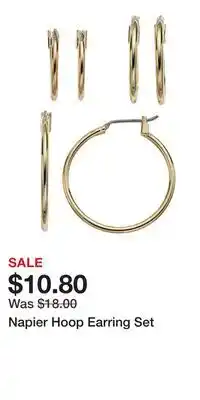 Kohl's Napier Hoop Earring Set offer