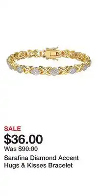 Kohl's Sarafina Diamond Accent Hugs & Kisses Bracelet offer