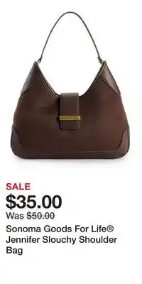 Kohl's Sonoma Goods For Life Jennifer Slouchy Shoulder Bag offer