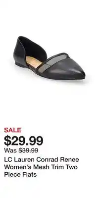 Kohl's LC Lauren Conrad Renee Women's Mesh Trim Two Piece Flats offer