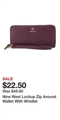Kohl's Nine West Lockup Zip Around Wallet With Wristlet offer