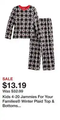 Kohl's Kids 4-20 Jammies For Your Families Winter Plaid Top & Bottoms Pajama Set offer